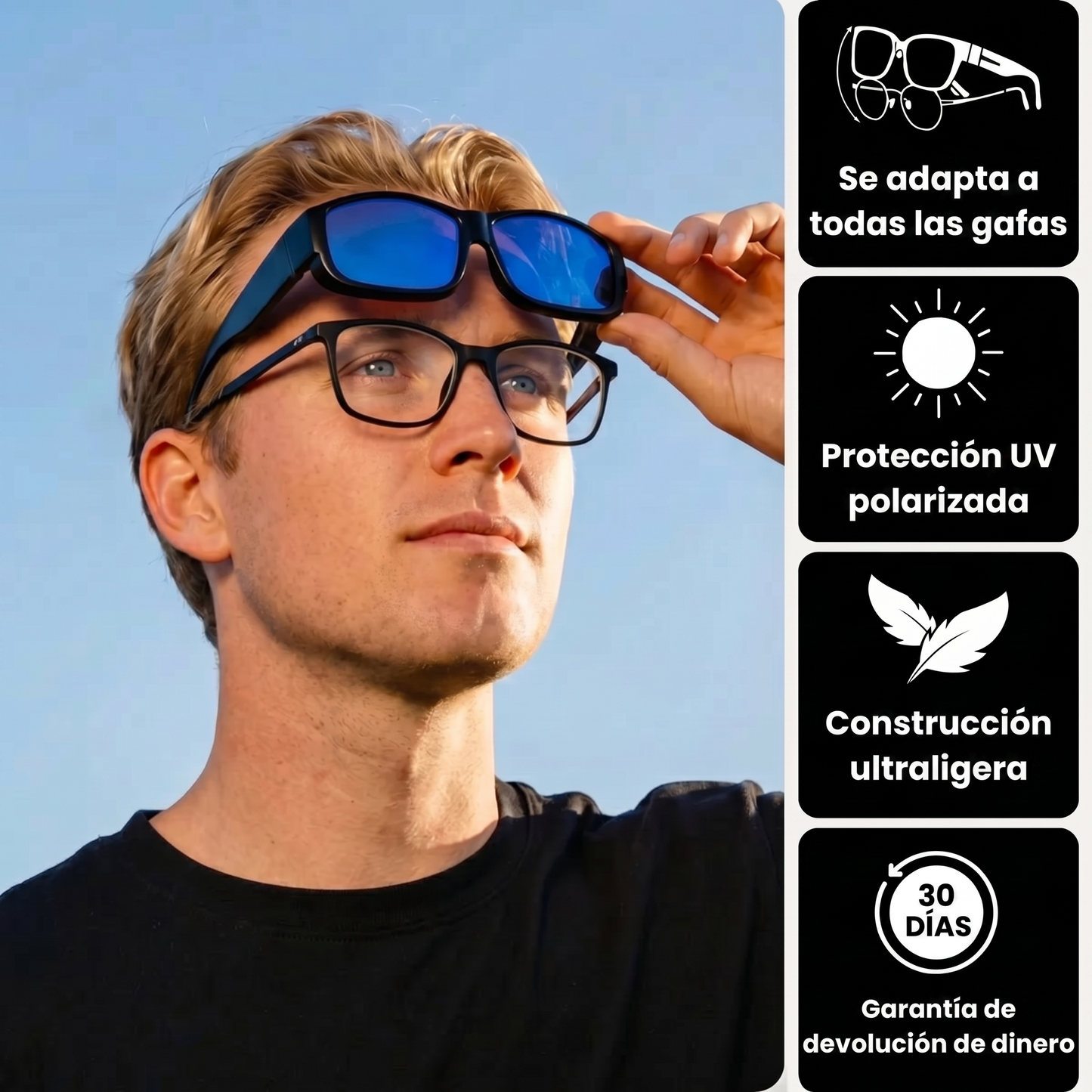 Pinzas para el cabello 2 en 1 - SunClip para hombres